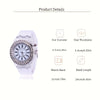 Trendy LED Glowing Watches Rhinestone Stubbed Silicone Watches Gift For Birthday Christmas Gift Accessories
