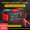 US Plug Car Battery Charger, 12V 6A Smart Battery Trickle Charger Automotive 12V Battery Maintainer For Car Truck Motorcycle Lead Acid Batteries