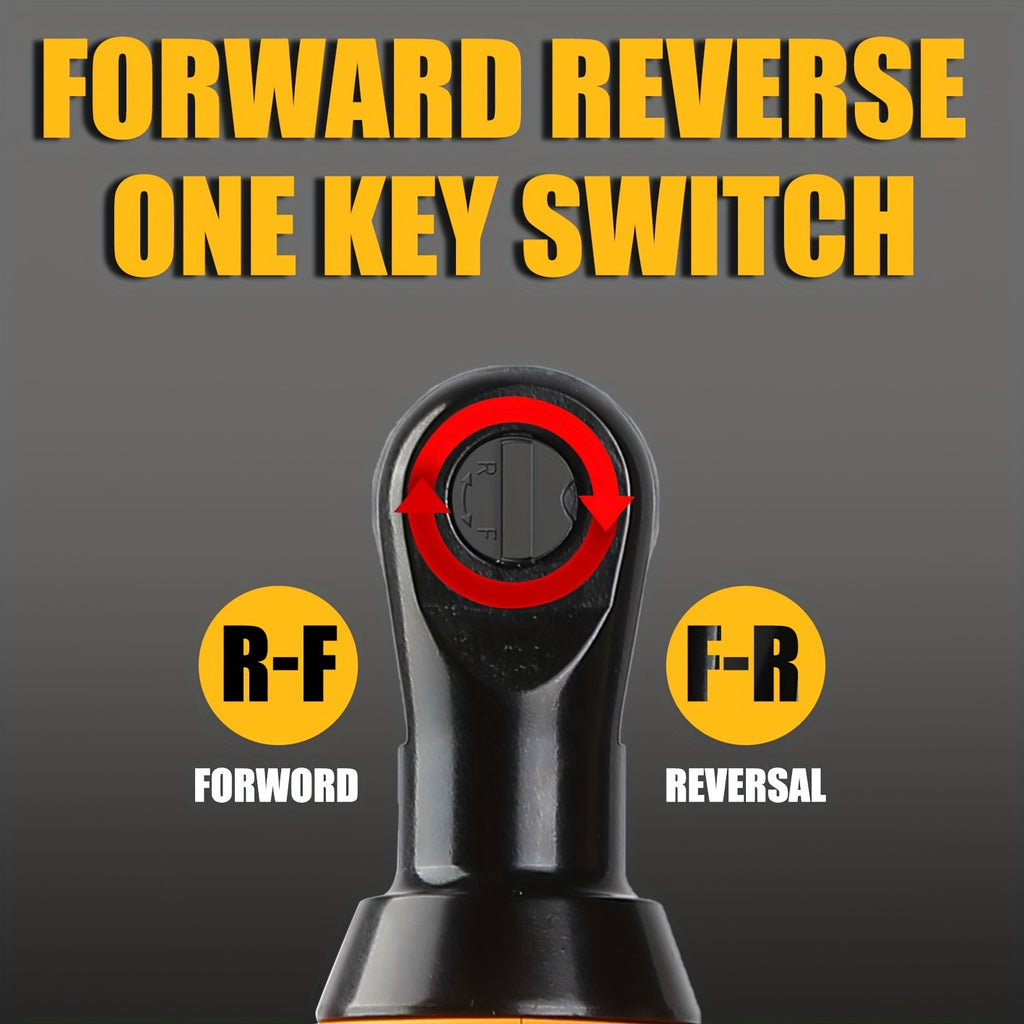 LYUWO 1 Set 12V Cordless Electric Wrench, 45NM 3/8'' Ratchet Illuminated Remove Screws & Nuts Automotive Repair Tool, Right Angle Wrench, Power Tools