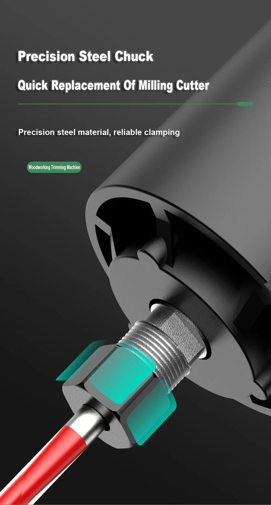 800W 6 Speed Electric Trimming Machine 33000rpm Woodworking Milling Engraving Hand Wood Edge Router Trimmer Home DIY Power Tools