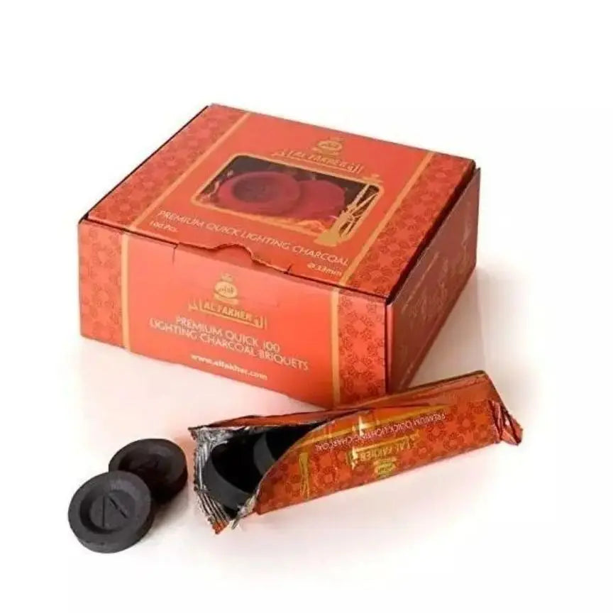 Charcoal Charcoal, Al Fakher Slow Burning 100 Tablets Shipped from the Peninsula Rapido Chicha, Hookah, to Burn Incense or Smoking