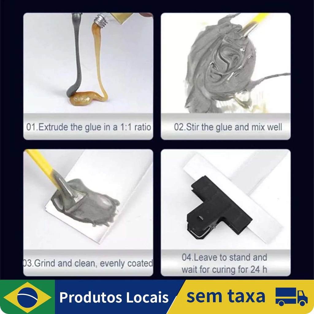 Industrial Repair Glue Cold Welding Heat Resistant AB Metal Paste Adhesive For Casting Agent