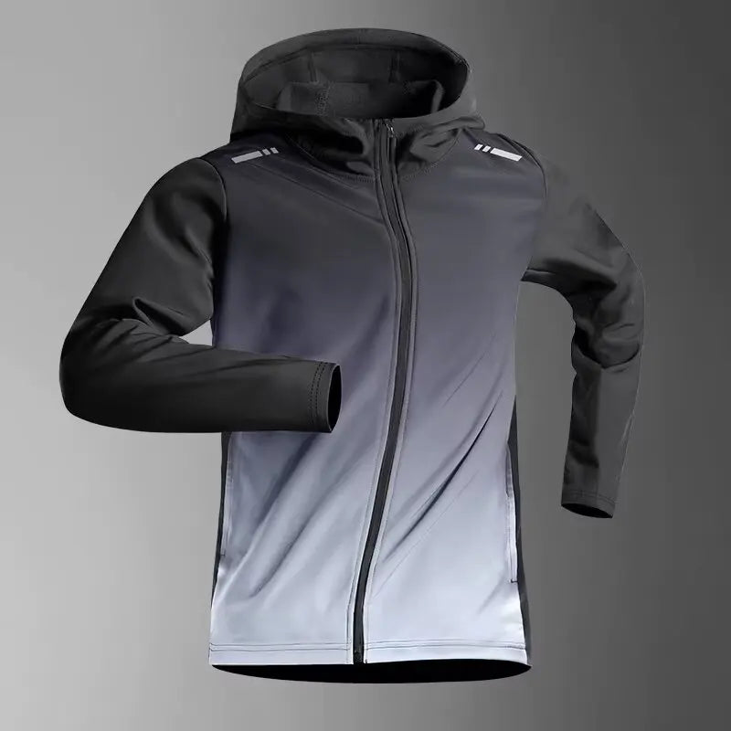 Quick Dry Men's Cycling Jacket Sports Running Outdoor Fitness Hooded Waterproof Motorcyclist Coat Gym Outdoor Skin Windbreaker