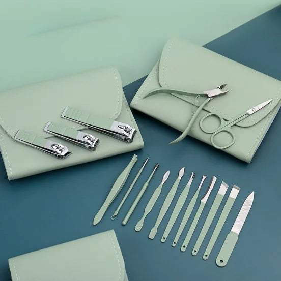 16 Pcs/Kit Nail Cutter Stainless Steel Tool Set with Folding Bag-Neverdie Store