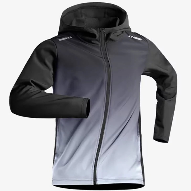 Quick Dry Men's Cycling Jacket Sports Running Outdoor Fitness Hooded Waterproof Motorcyclist Coat Gym Outdoor Skin Windbreaker