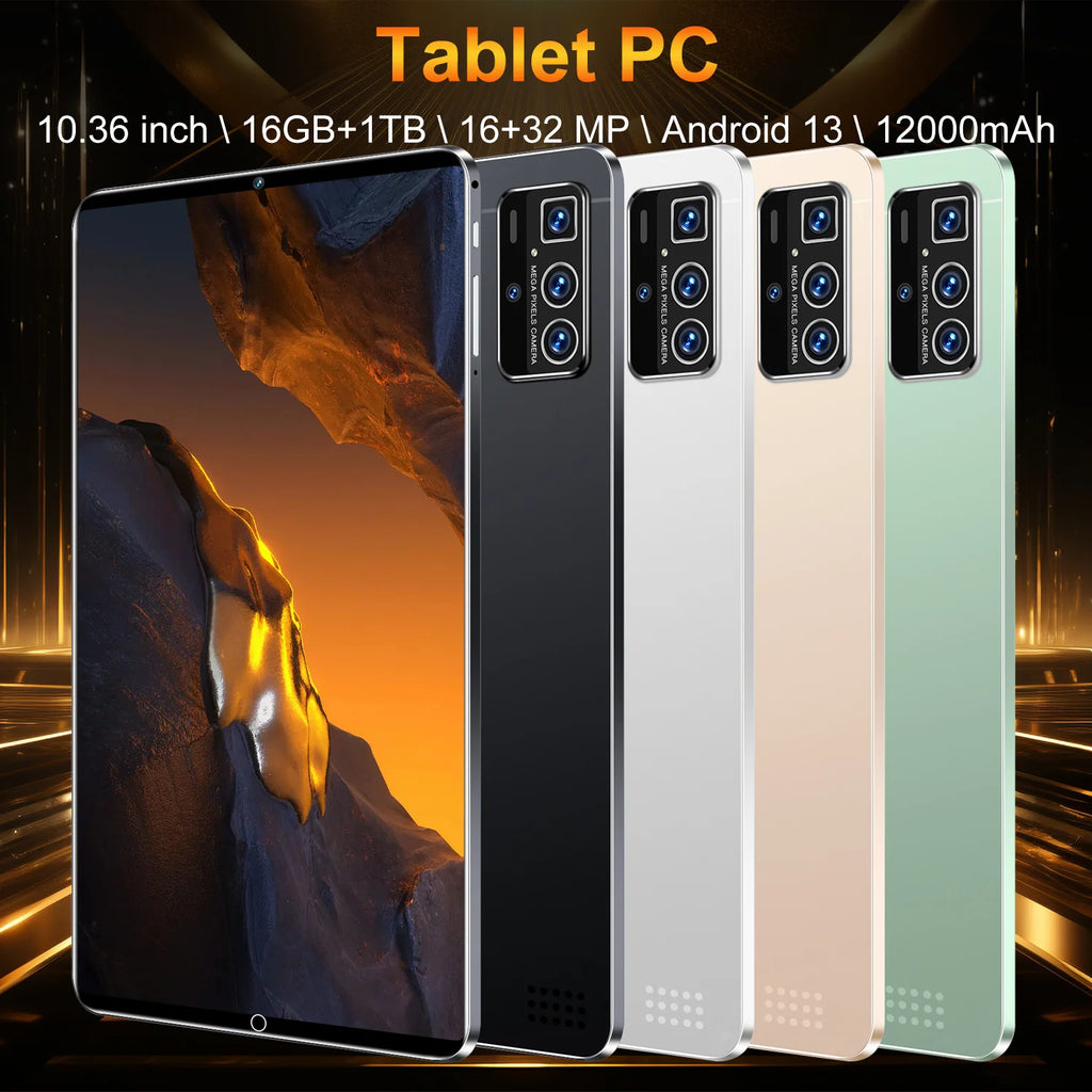 Global Version NEW Original Pad Tablet 10.36 inch HD 5K Android 13 16GB+1T 16MP+32MP 12000mAh 5G Dual SIM WiFi GPS