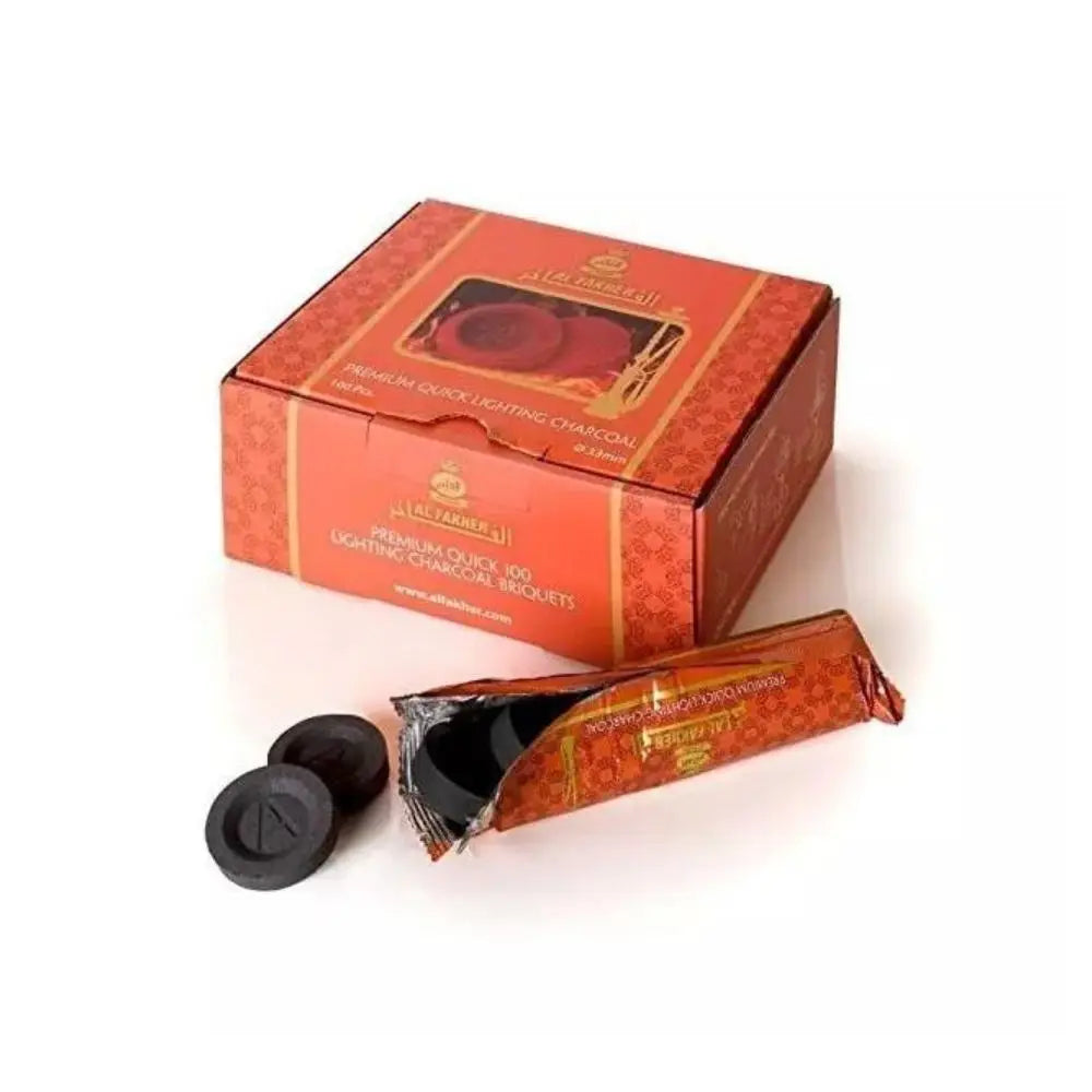 Charcoal Charcoal, Al Fakher Slow Burning 100 Tablets Shipped from the Peninsula Rapido Chicha, Hookah, to Burn Incense or Smoking