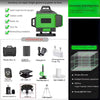 16/12 Lines 4D Laser Level green line SelfLeveling 360 Horizontal And Vertical Super Powerful Laser level green Beam laser level