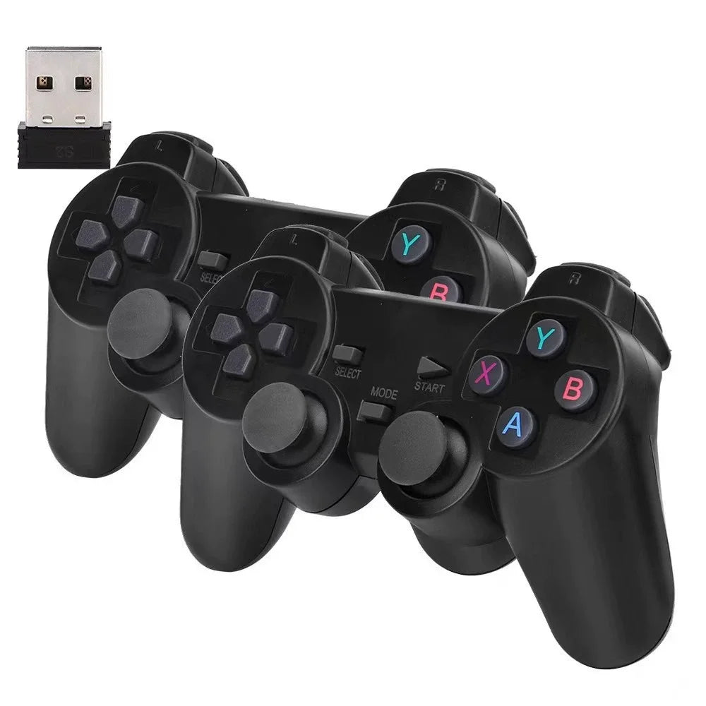Double Happiness: 2.4G wireless gamepad set, easily team up and play games.Two people can enjoy classic games together.