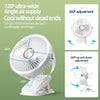 Camping Fan Rechargeable Desktop Portable Air Circulator Wireless Ceiling Electric Fan With LED Light Clip-on Home Fan 8000mAh