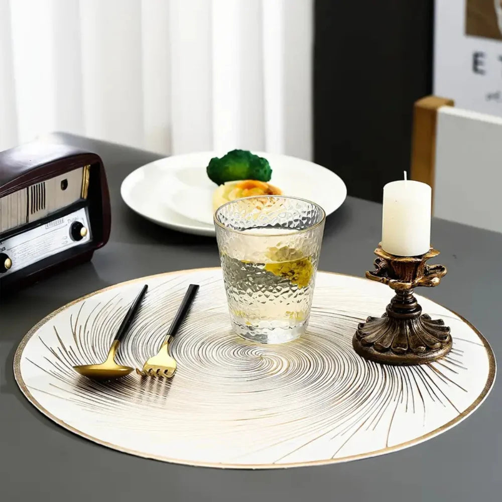 Set 4 Pieces American Game Impermeable Fabric Polyester Non-slip Dining Kitchen Table