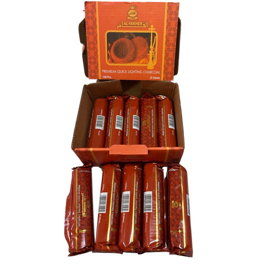 Charcoal Charcoal, Al Fakher Slow Burning 100 Tablets Shipped from the Peninsula Rapido Chicha, Hookah, to Burn Incense or Smoking