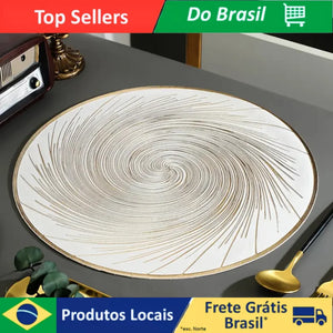 Set 4 Pieces American Game Impermeable Fabric Polyester Non-slip Dining Kitchen Table