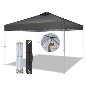 3x3m Gazebo Pop Up Canopy Tent Waterproof Foldable Gazebo Height Adjustable Party Tent For Beach Garden PartyCamping No Sidewall