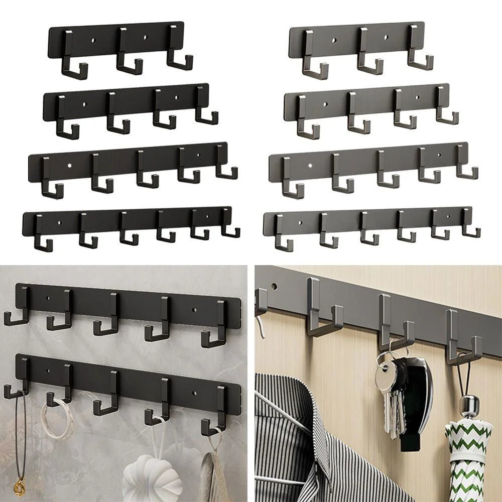 Punch-free wall-mounted living room clothes hanger load-bearing hook towel bathroom wall strong adhesive hanger