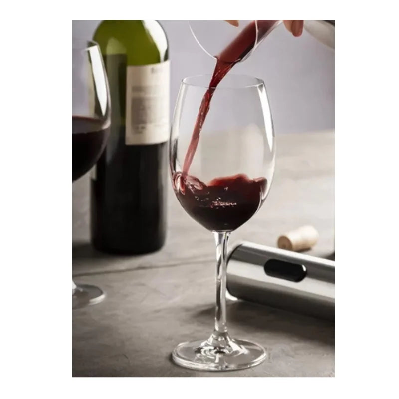 Wine Glasses Set (6 Wine Glasses 465ml) -Wine Decanter 1900ml-Glass Home Party Decoration