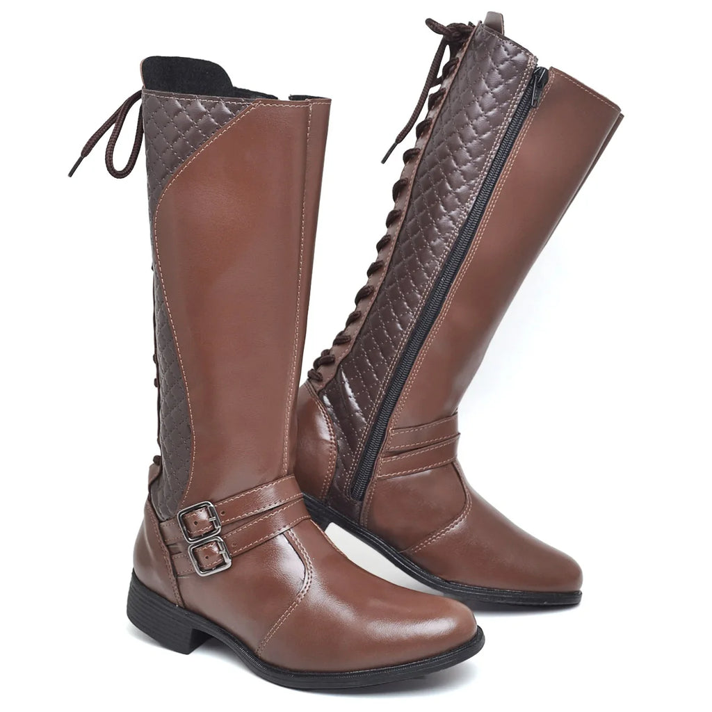 33 to 40 Adjustable Adjustable Zipper Long Cano Boots for Women