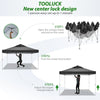 3x3m Gazebo Pop Up Canopy Tent Waterproof Foldable Gazebo Height Adjustable Party Tent For Beach Garden PartyCamping No Sidewall