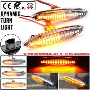 Led Dynamic Side Marker Turn Signal Light Lamps For Lexus IS250 IS350 IS300 IS220d GS350 GS300 GS450h GS430 SC430 ES350