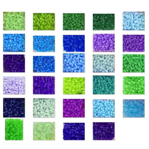 2.6mm 1000pcs Hama Beads Blue green purple Perlen Iron Beads for Kids Handmade Christmas Gift Educational Toy Diy Puzzles