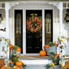 Thanksgiving Wreath Fall Hydrangea Bowknot Decoration Flower Garland Wreath Thanksgiving Front Door Home Decor