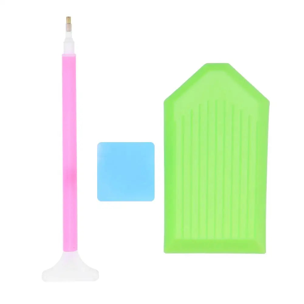 DIY Diamond Painting Accessories Rhinestone Cross Stitch 5D Embroidery Pen Painting Tools Set Mosaic Glue Pen Kit Tweezers