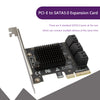 SATA PCIe Adapter 6 Ports SATA 3.0 to PCI Express x4 Expansion Card SATA III to PCI-E 3.0 X4 Controller for HDD ASMedia ASM1166