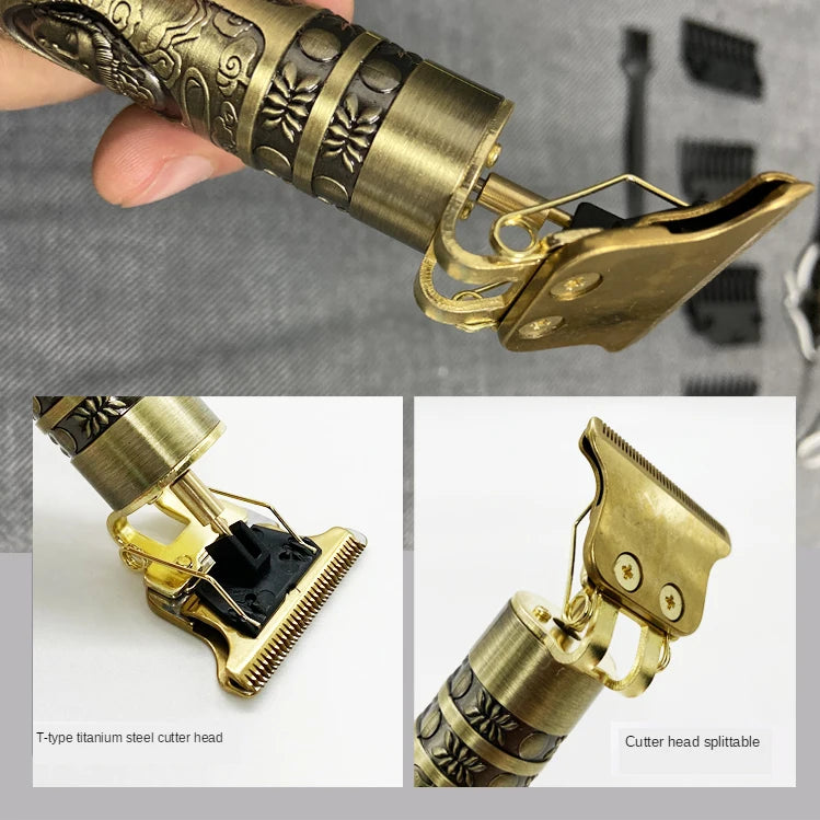 Vintage T9 Hair Clipper Beard Shaving Body Hair Trimmer Clippers Electric Men Haircut Machine 0mm Barber Shaver