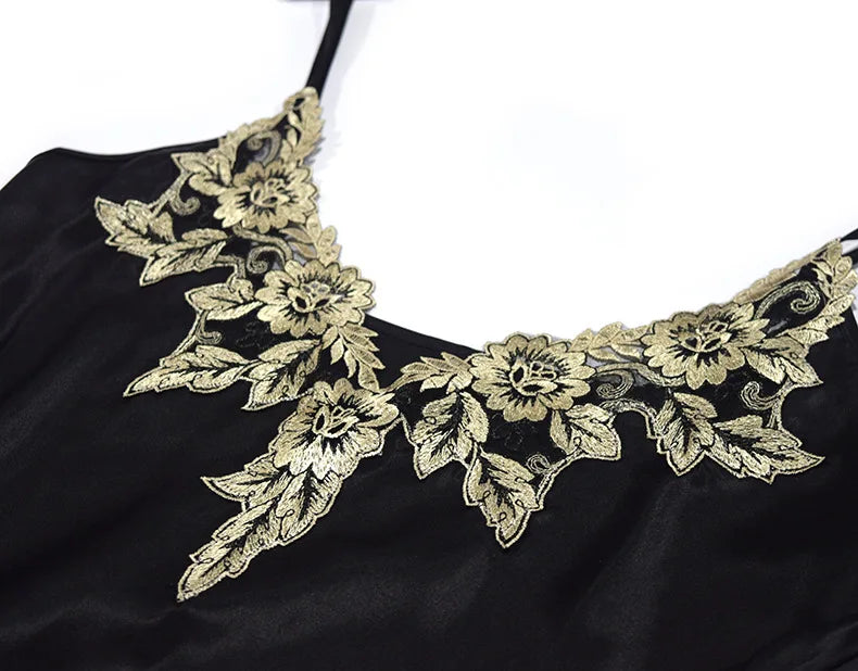 Summer  silk pajamas women's Sleepwear Nighty Panty Silk Nighty lace large home clothes 4XL Camisole shorts two-piece sexy