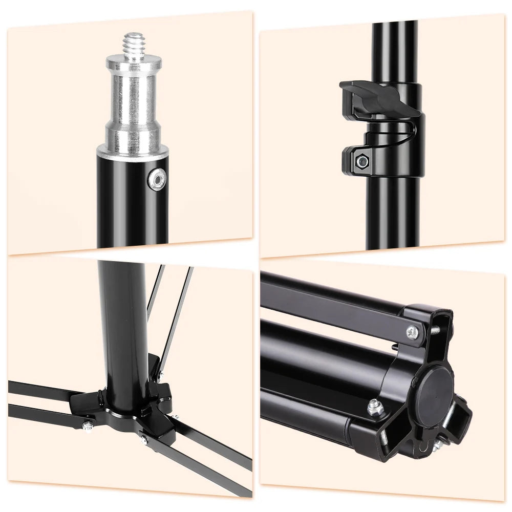 Heavy Duty Metal 2m 2.4m 2.8m Tripod Light Stand Max Load to 5KG Tripod for Photo Studio Softbox Video Flash ReflectorLighting