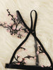 Sexy underwear women set Floral Embroidery Sheer Mesh Lingerie Set  no bra  Backless Bralette sexi Intimates lace bra set