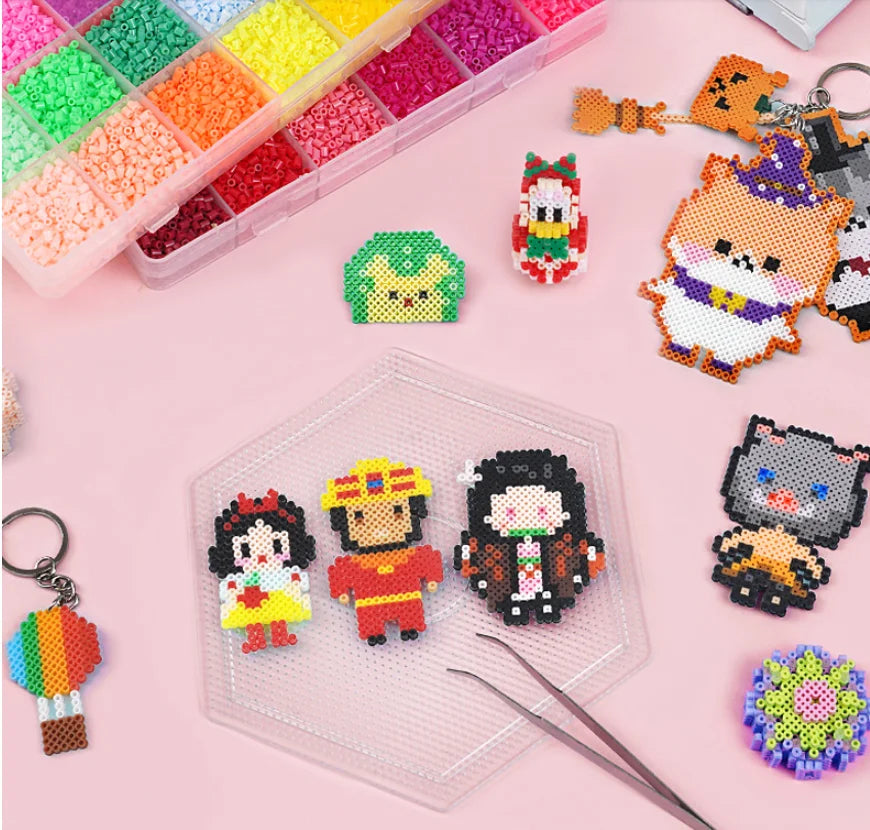 2.6mm 1000pcs Hama Beads Blue green purple Perlen Iron Beads for Kids Handmade Christmas Gift Educational Toy Diy Puzzles