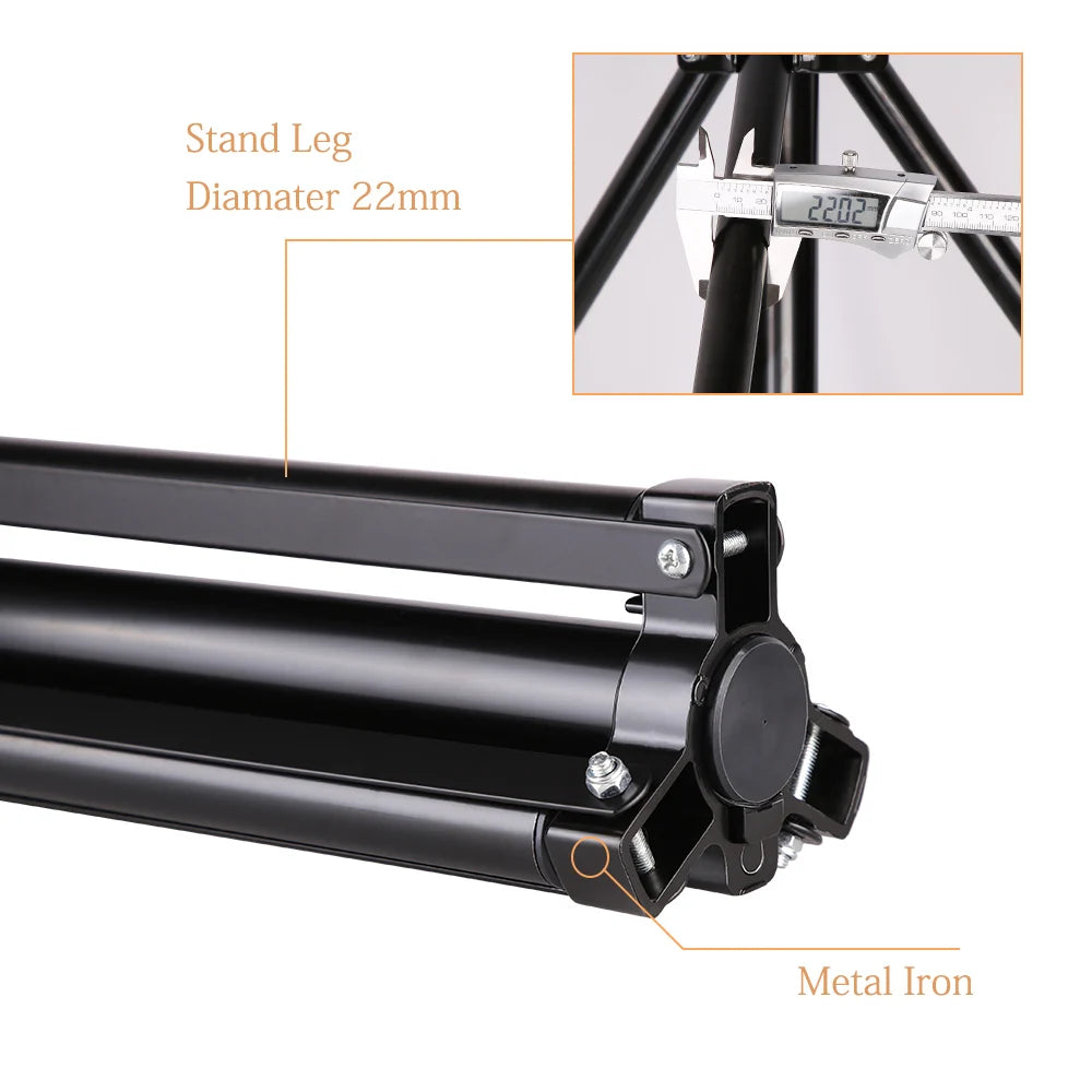Heavy Duty Metal 2m 2.4m 2.8m Tripod Light Stand Max Load to 5KG Tripod for Photo Studio Softbox Video Flash ReflectorLighting