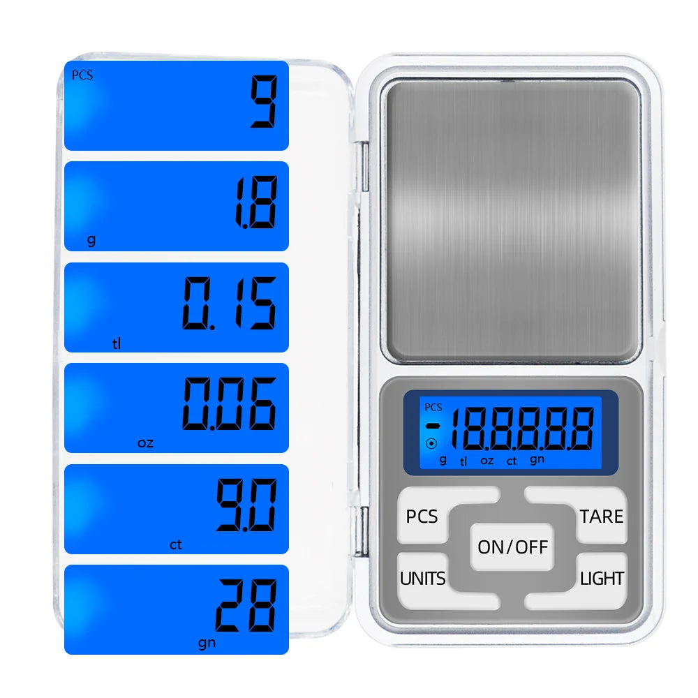 0.01g Jewelry Scales Weight Diamond Balance 500g/200g/1000g High Accuracy Electronic Kitchen Weighing Digital Pocket Mini Scale