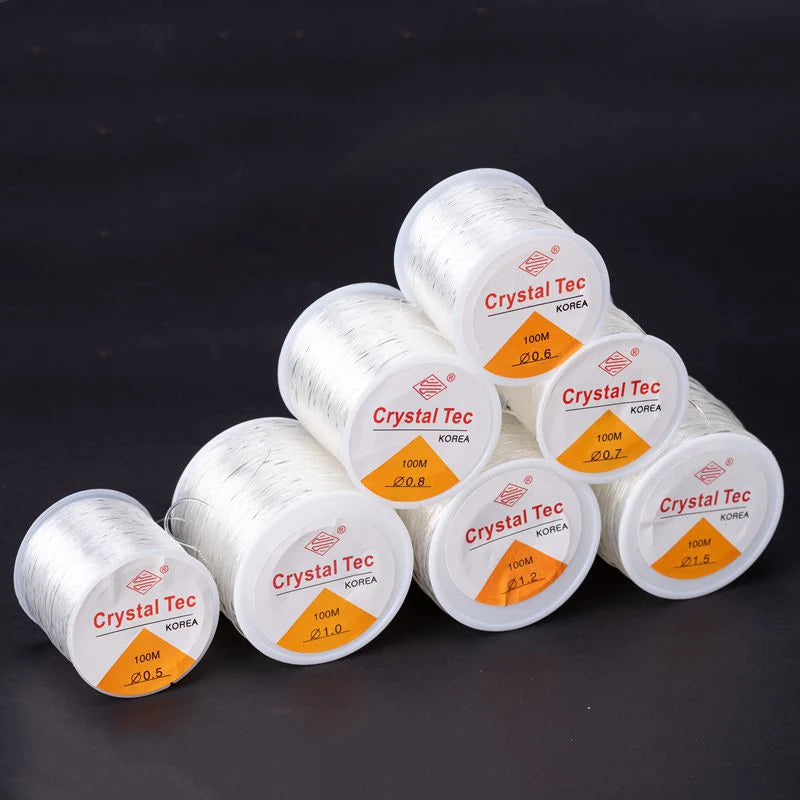 100m Strong Elastic Crystal Beading Thread Cord Jewelry Making Necklace Bracelet DIY Beads String Stretchable Thickness 0.5-1mm