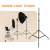 Heavy Duty Metal 2m 2.4m 2.8m Tripod Light Stand Max Load to 5KG Tripod for Photo Studio Softbox Video Flash ReflectorLighting