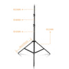 Heavy Duty Metal 2m 2.4m 2.8m Tripod Light Stand Max Load to 5KG Tripod for Photo Studio Softbox Video Flash ReflectorLighting
