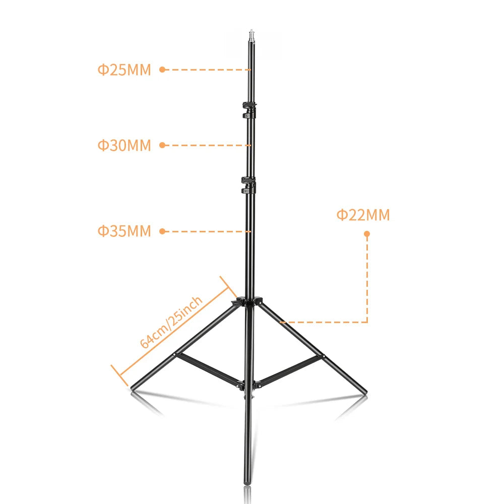 Heavy Duty Metal 2m 2.4m 2.8m Tripod Light Stand Max Load to 5KG Tripod for Photo Studio Softbox Video Flash ReflectorLighting