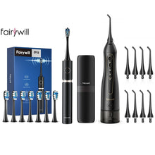 تحميل الصورة إلى عارض المعرض، Fairywill Water Flossers for Teeth 300ML Oral Irrigator Rechargeable Portable Dental 3 Modes Water Tank Waterproof Teeth Cleaner