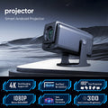 1080p Android 13 AUTO TOF Focus Everycom V1 Decoding 4k 1080p Projector Mini Pic Stand Projector Outdoor Portable Projector