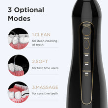 تحميل الصورة إلى عارض المعرض، Fairywill Water Flossers for Teeth 300ML Oral Irrigator Rechargeable Portable Dental 3 Modes Water Tank Waterproof Teeth Cleaner