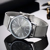 Luxury Women Watches 2025 New Stylish Silver Minimalist Business Ladies Quartz Watch Breathable Leather Steel Clock Reloj Mujer