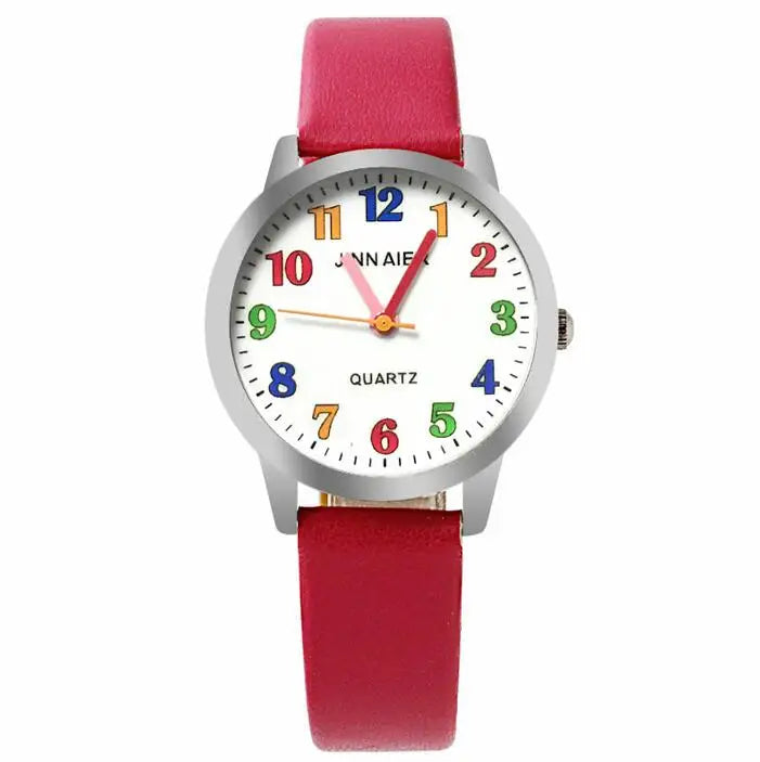Children Watch Fashion  Brand Watches Quartz Wristwatches  Kids Clock boys girls Students Wristwatch Multicolor watch plate