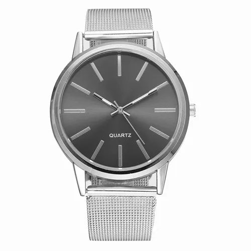 Luxury Women Watches 2025 New Stylish Silver Minimalist Business Ladies Quartz Watch Breathable Leather Steel Clock Reloj Mujer