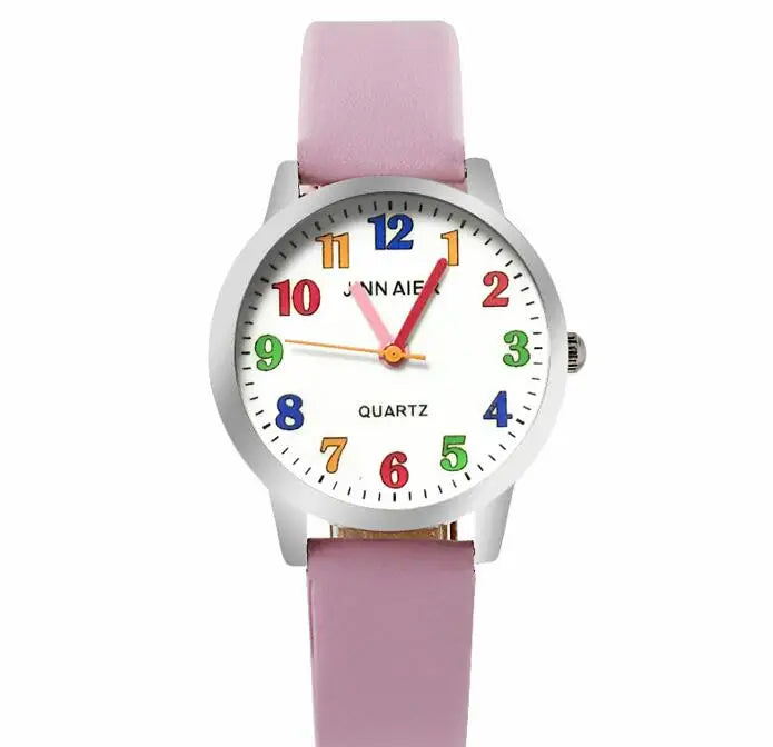 Children Watch Fashion  Brand Watches Quartz Wristwatches  Kids Clock boys girls Students Wristwatch Multicolor watch plate