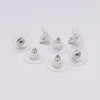 100pcs/lot Gold Post Nuts Silicon Stud Earring Back Blocked Ear Plugging For Earrings Stoppers Jewelry Making Accessories
