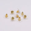 100pcs/lot Gold Post Nuts Silicon Stud Earring Back Blocked Ear Plugging For Earrings Stoppers Jewelry Making Accessories