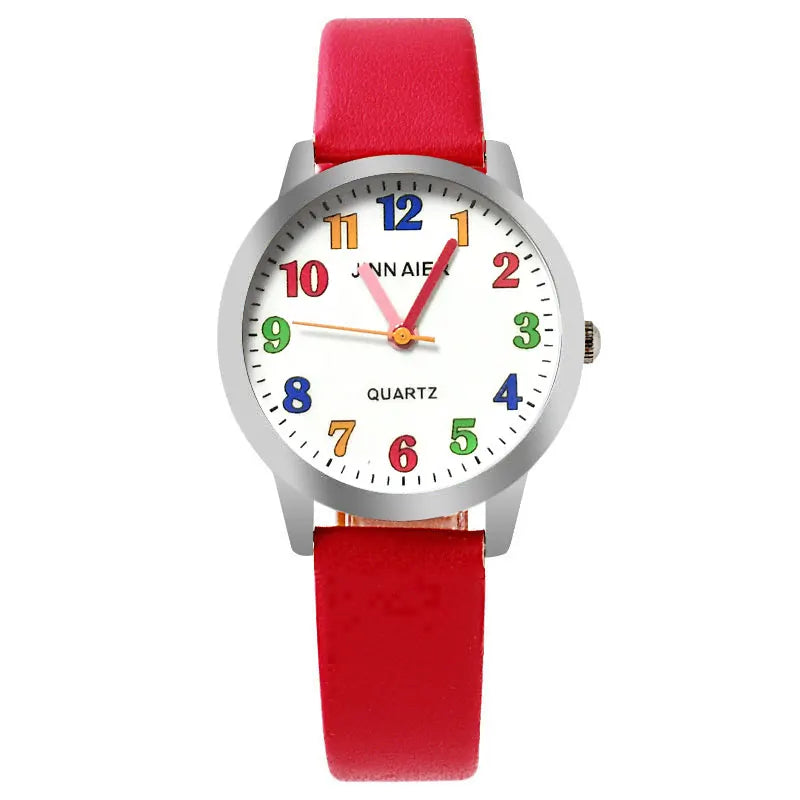 Children Watch Fashion  Brand Watches Quartz Wristwatches  Kids Clock boys girls Students Wristwatch Multicolor watch plate