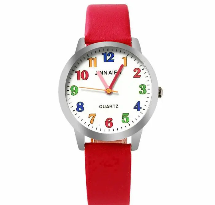 Children Watch Fashion  Brand Watches Quartz Wristwatches  Kids Clock boys girls Students Wristwatch Multicolor watch plate
