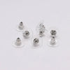 100pcs/lot Gold Post Nuts Silicon Stud Earring Back Blocked Ear Plugging For Earrings Stoppers Jewelry Making Accessories